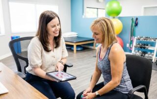 Patient working with a provider at a physical therapy clinic in Reno